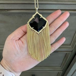 NWT Kendra Scott Black & Gold Kingston Tassel